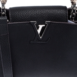 مملوكة مسبقًا حقيبة لوي فيتون كيبوسينيس جلد وجلد ثعبان سوداء BB