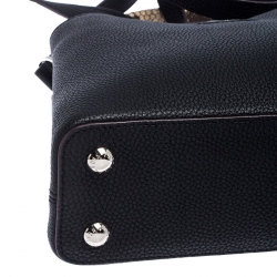 مملوكة مسبقًا حقيبة لوي فيتون كيبوسينيس جلد وجلد ثعبان سوداء BB