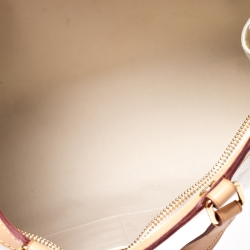 Pre Owned Louis Vuitton Rose Florentine Monogram Vernis Brea MM Bag