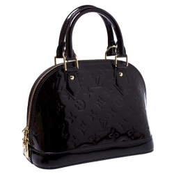 Pre Owned Louis Vuitton Amarante Monogram Vernis Alma BB Bag