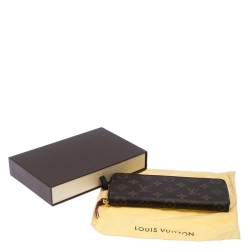 Louis Vuitton Monogram Canvas Portefeiulle Clemence Zip Around Wallet