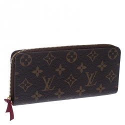 Louis Vuitton Monogram Canvas Portefeiulle Clemence Zip Around Wallet