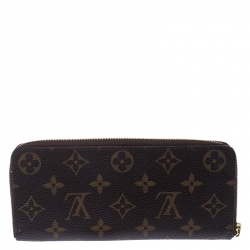 Louis Vuitton Monogram Canvas Portefeiulle Clemence Zip Around Wallet