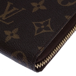 Louis Vuitton Monogram Canvas Portefeiulle Clemence Zip Around Wallet