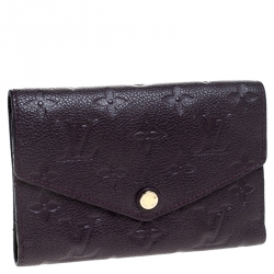 Louis Vuitton Grenat Empreinte Leather Curieuse Wallet