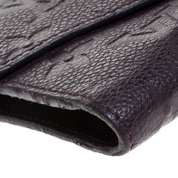 Louis Vuitton Grenat Empreinte Leather Curieuse Wallet