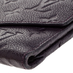 Louis Vuitton Grenat Empreinte Leather Curieuse Wallet