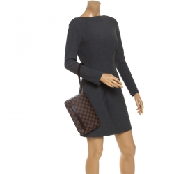 Pre Owned Louis Vuitton Damier Ebene Canvas Saint Louis Clutch