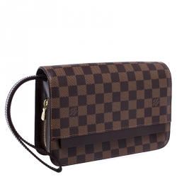Pre Owned Louis Vuitton Damier Ebene Canvas Saint Louis Clutch