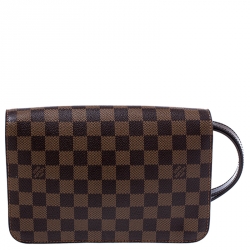 Pre Owned Louis Vuitton Damier Ebene Canvas Saint Louis Clutch