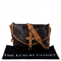 Pre Owned Louis Vuitton Monogram Canvas Saumur 30 Bag