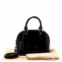 Pre Owned Louis Vuitton Amarante Monogram Vernis Alma BB Bag
