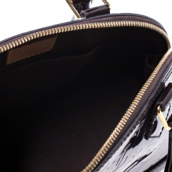 Pre Owned Louis Vuitton Amarante Monogram Vernis Alma BB Bag