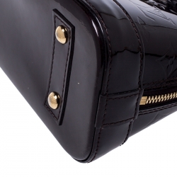 Pre Owned Louis Vuitton Amarante Monogram Vernis Alma BB Bag