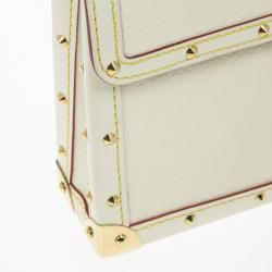 Pre Owned Louis Vuitton White Suhali Leather L'Aimable Bag