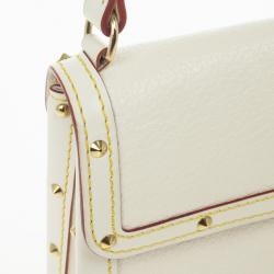 Pre Owned Louis Vuitton White Suhali Leather L'Aimable Bag