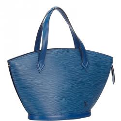 مملوكة مسبقًا حقيبة لوي فيتون سان جاك جلد أزرق توليدو إيبي بحمالة طويلة PM 