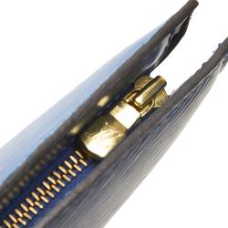 مملوكة مسبقًا حقيبة لوي فيتون سان جاك جلد أزرق توليدو إيبي بحمالة طويلة PM 