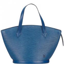 مملوكة مسبقًا حقيبة لوي فيتون سان جاك جلد أزرق توليدو إيبي بحمالة طويلة PM 