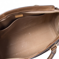Pre Owned Louis Vuitton Beige Poudre Monogram Vernis Brea PM NM Bag