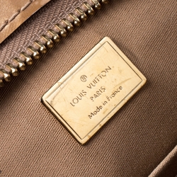 Pre Owned Louis Vuitton Beige Poudre Monogram Vernis Brea PM NM Bag