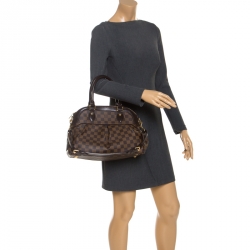 Pre Owned Louis Vuitton Damier Ebene Canvas Trevi PM Bag