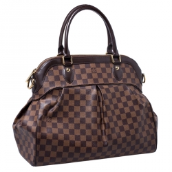 Pre Owned Louis Vuitton Damier Ebene Canvas Trevi GM Bag