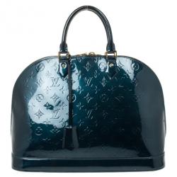 Louis Vuitton Bleu Nuit Monogram Vernis Alma GM Bag Louis Vuitton