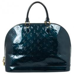 Pre Owned  Louis Vuitton Monogram Vernis Bleu Nuit Alma GM