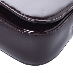 Pre Owned حقيبة كلتش لوي فيتون سوب جلد لامع عنابية