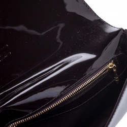 Pre Owned حقيبة كلتش لوي فيتون سوب جلد لامع عنابية