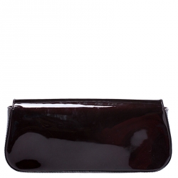 Pre Owned حقيبة كلتش لوي فيتون سوب جلد لامع عنابية