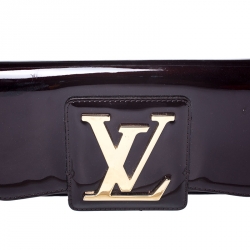 Pre Owned حقيبة كلتش لوي فيتون سوب جلد لامع عنابية