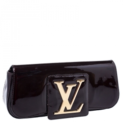 Pre Owned حقيبة كلتش لوي فيتون سوب جلد لامع عنابية