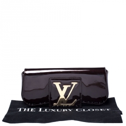 Pre Owned حقيبة كلتش لوي فيتون سوب جلد لامع عنابية