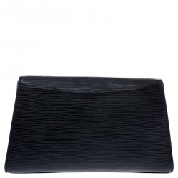 Pre Owned Louis Vuitton Black Epi Leather Pochette