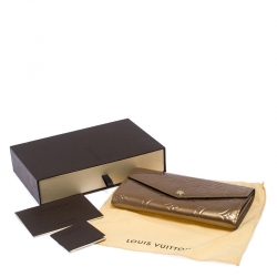 Pre Owned Louis Vuitton Noisette Monogram Vernis Sarah NM3 Wallet