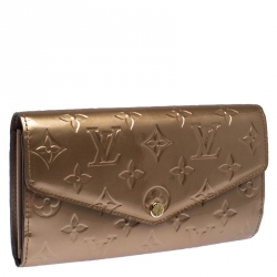Pre Owned Louis Vuitton Noisette Monogram Vernis Sarah NM3 Wallet