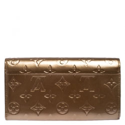 Pre Owned Louis Vuitton Noisette Monogram Vernis Sarah NM3 Wallet