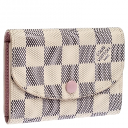 Pre Owned Louis Vuitton Damier Azur Canvas Rosalie Coin Purse 
