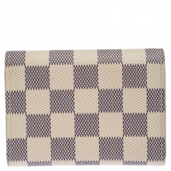 Pre Owned Louis Vuitton Damier Azur Canvas Rosalie Coin Purse 