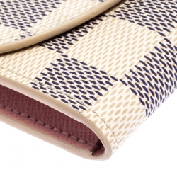 Pre Owned Louis Vuitton Damier Azur Canvas Rosalie Coin Purse 