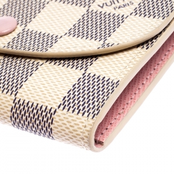 Pre Owned Louis Vuitton Damier Azur Canvas Rosalie Coin Purse 