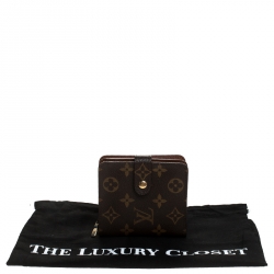 Pre Owned Louis Vuitton Monogram Canvas Zip Compact Wallet
