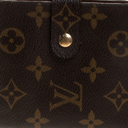 Pre Owned Louis Vuitton Monogram Canvas Zip Compact Wallet