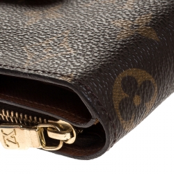 Pre Owned Louis Vuitton Monogram Canvas Zip Compact Wallet