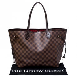 Louis Vuitton Damier Ebene Canvas Neverfull MM Bag