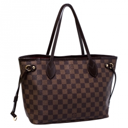 Louis Vuitton Damier Ebene Canvas Neverfull PM Bag