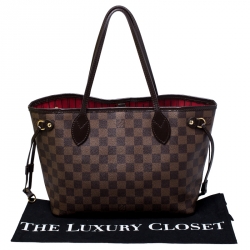 Louis Vuitton Damier Ebene Canvas Neverfull PM Bag