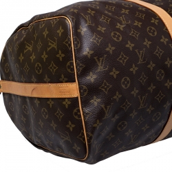 Pre Owned Louis Vuitton Monogram Canvas Keepall 55 Bandouliere Bag
